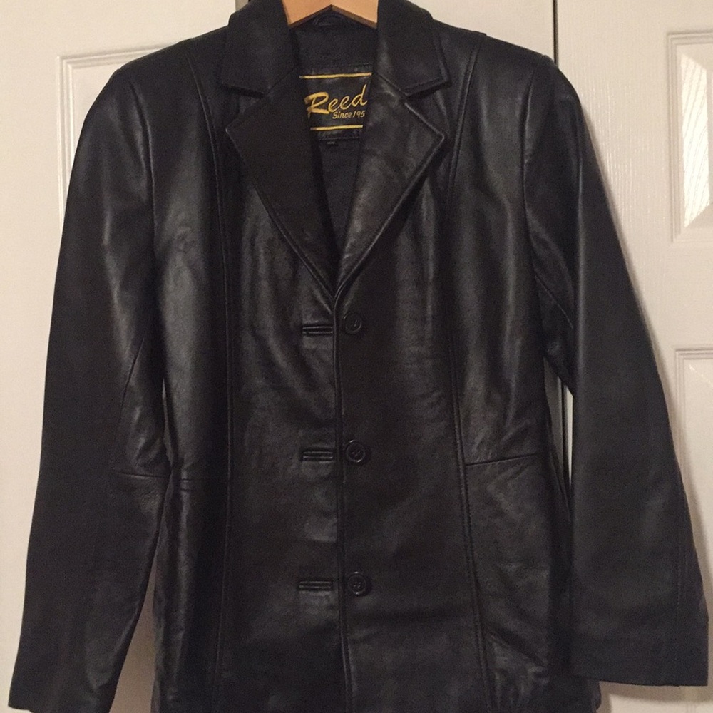 Leather blazer